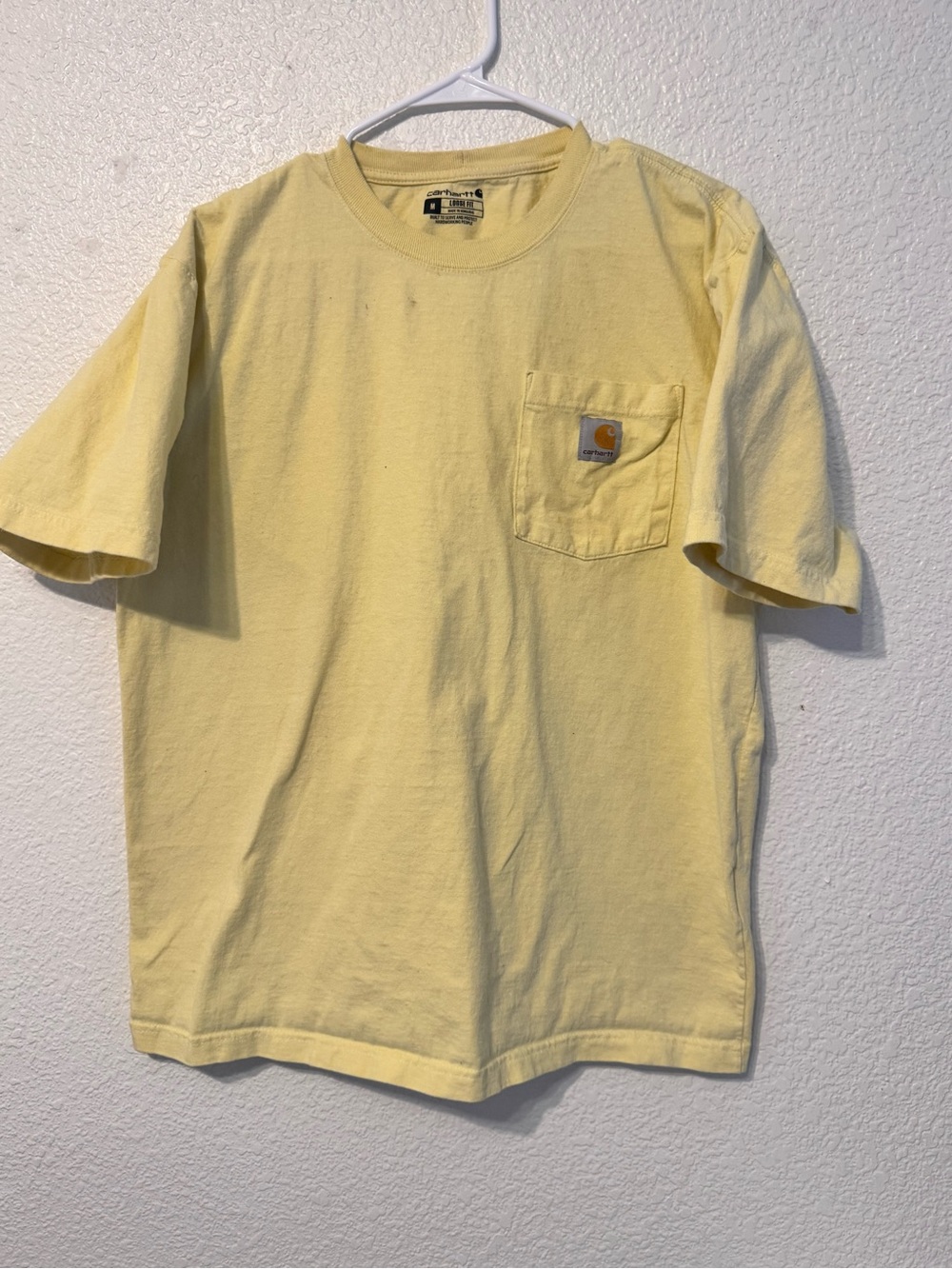 Carhartt Short-Sleeve Pocket Tee in Light Yellow